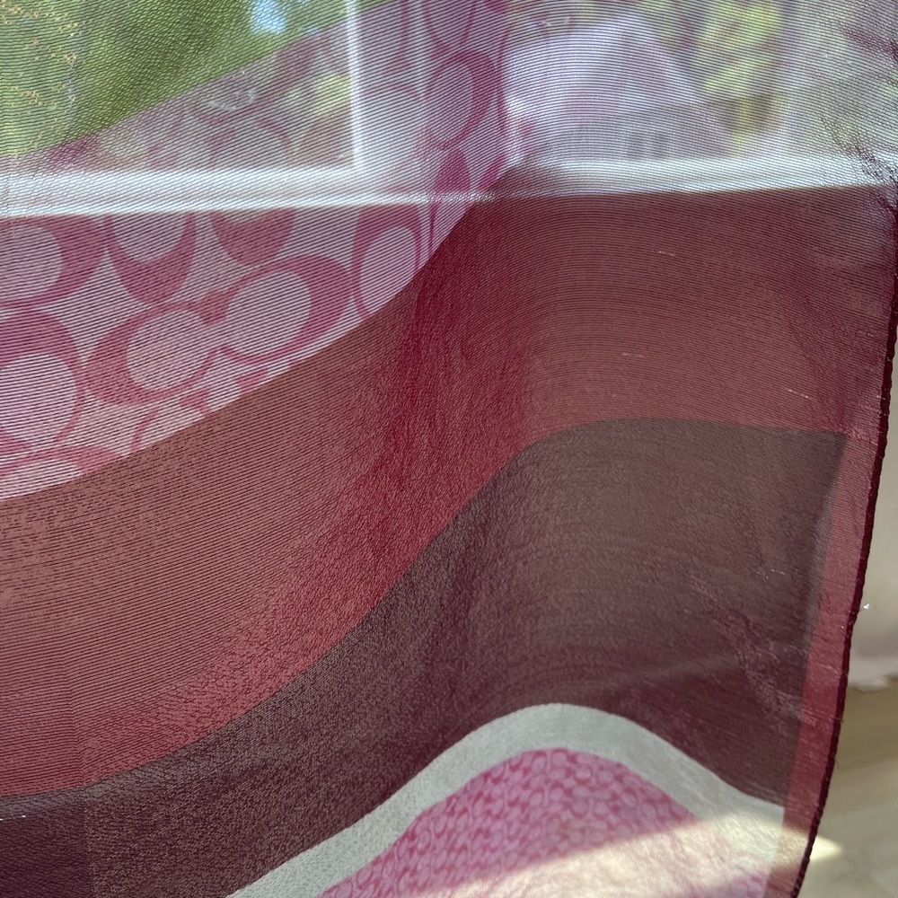 Coach Metallic Patchwork Silk Scarf Monogram Vint… - image 6